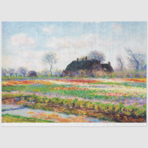 Papier Mousseline Les champs de tulipes au Pays-Bas, Monet