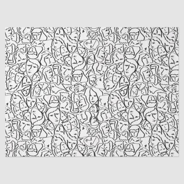Papier Mousseline Les Chemises d'Elio en noir sur blanc (Recto)