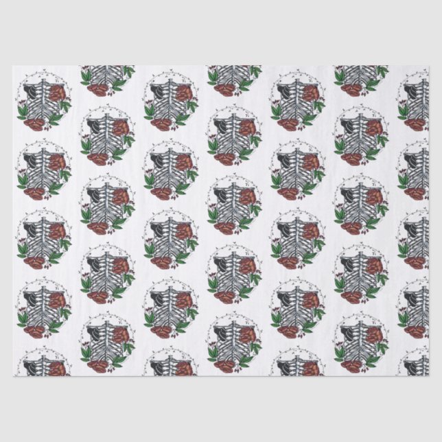 Papier Mousseline Les côtes florales (Recto)