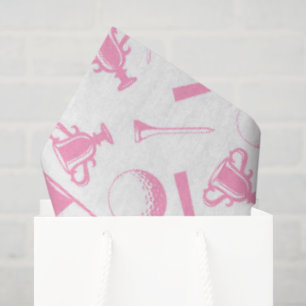 Papier Mousseline Les dames Golf Rose Vert Blanc Préppy Golf