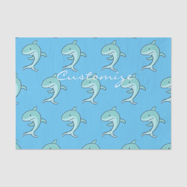Papier Mousseline Les dauphins bleus sauter Thunder_Cove (Recto)