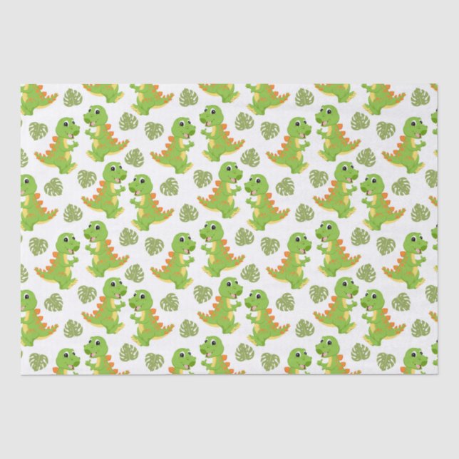 Papier Mousseline Les dinosaures ! Papier (Recto)