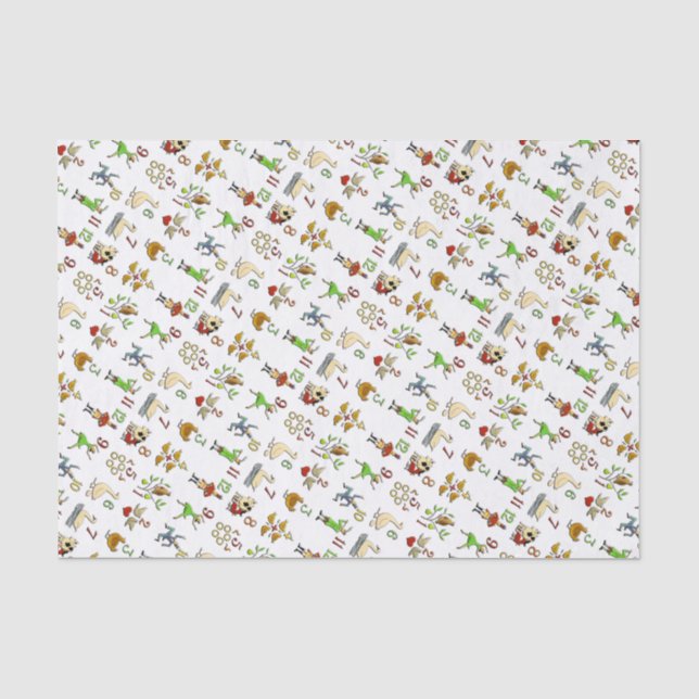 Papier Mousseline Les douze jours de Noël (Recto)