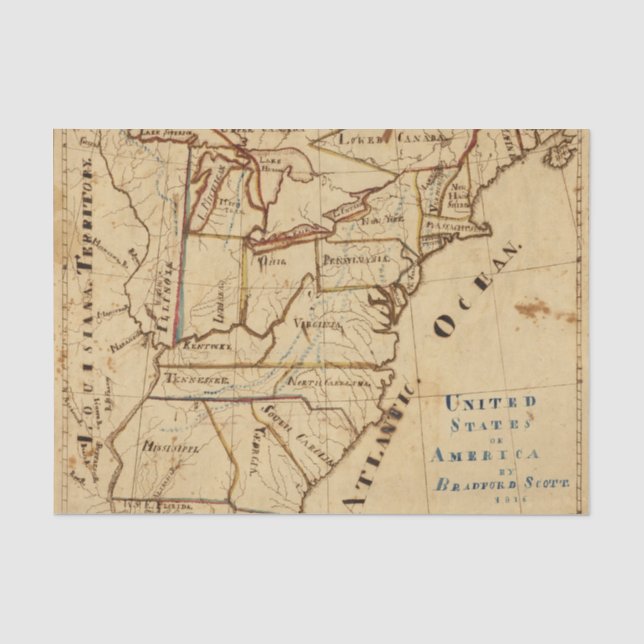 Papier Mousseline Les Etats-Unis d'Amérique 2 (Recto)