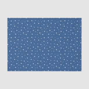 Papier Mousseline Les étoiles blanches brillantes sur le bleu