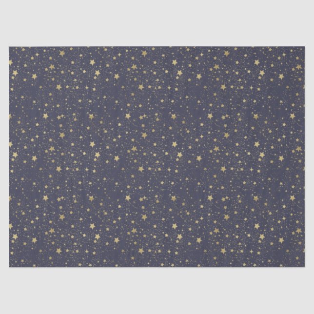 Papier Mousseline Les étoiles bleues de la Marine d'or (Recto)