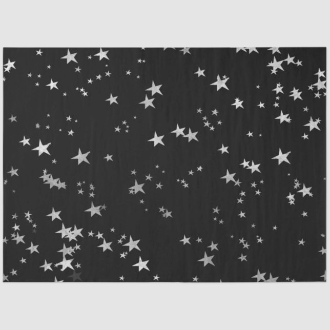 Papier Mousseline Les étoiles noires d'argent (Recto)
