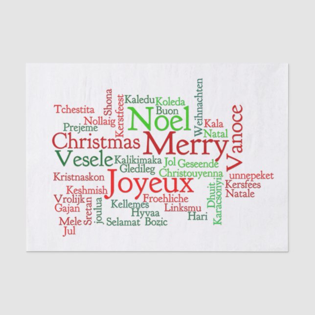 Papier Mousseline Les Fêtes De Noël Dans Le Monde Entier (Recto)