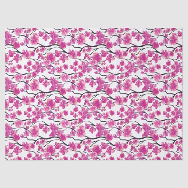 Papier Mousseline Les fleurs des cerisiers (Recto)