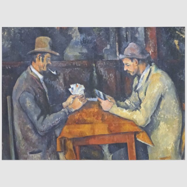 Papier Mousseline Les Joueurs de cartes, Cézanne (Recto)