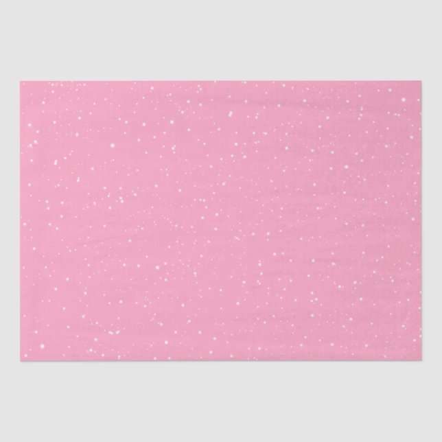 Papier Mousseline Les lacs de neige d'hiver rose (Recto)