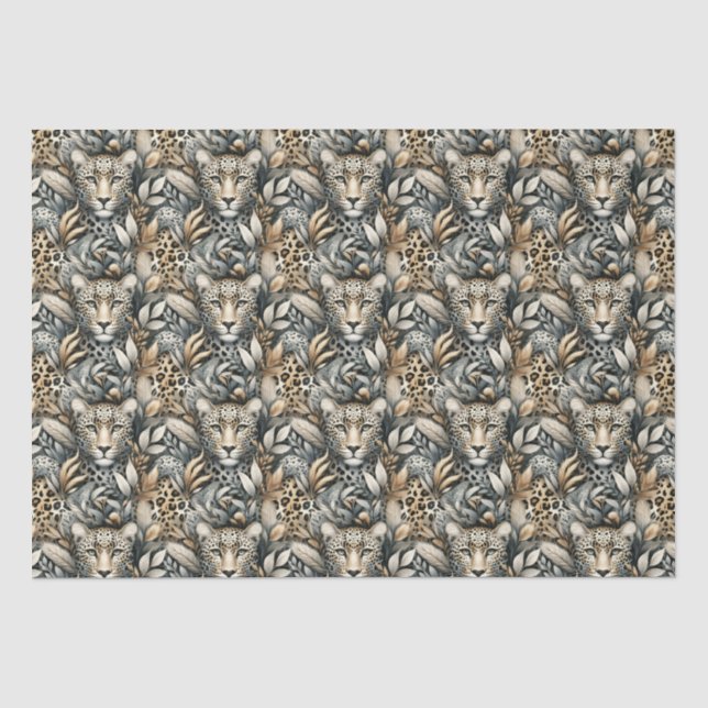 Papier Mousseline Les léopards sauvages (Recto)