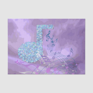 Papier Mousseline Les notes pourpres de musique soustraient le