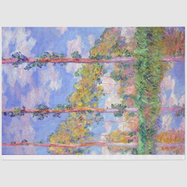 Papier Mousseline Les peupliers au soleil, Monet (Recto)