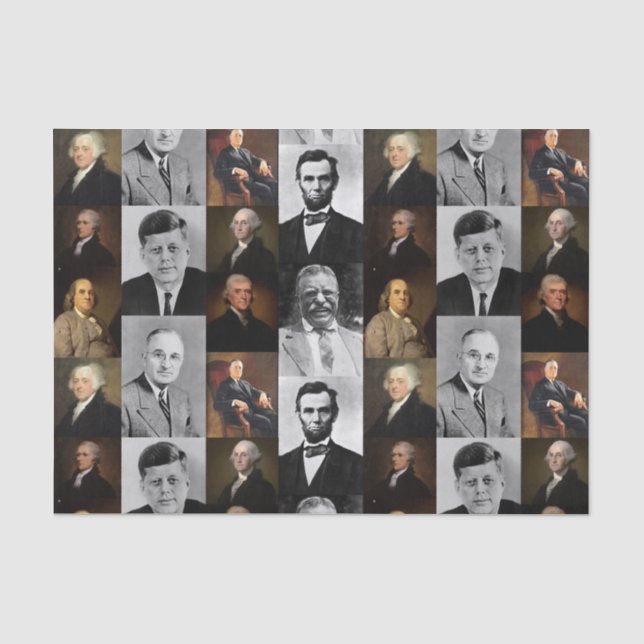 Papier Mousseline Les présidents américains, Hamilton et Franklin (Recto)