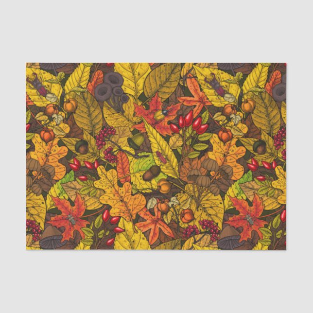 Papier Mousseline Les trésors d'automne (Recto)
