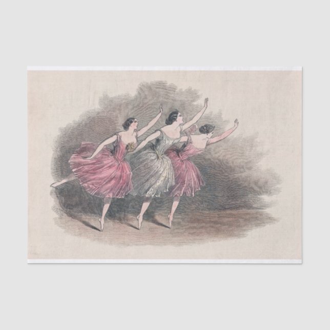 Papier Mousseline Les trois ballerines (Recto)