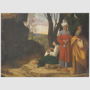 Papier Mousseline Les trois philosophes (hommes sages) (par Giorgion
