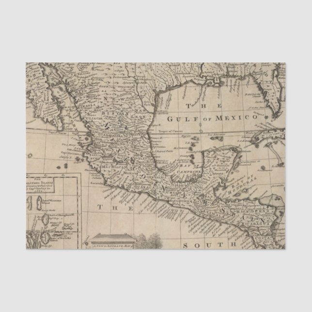 Papier Mousseline Les USA et le Mexique (Recto)