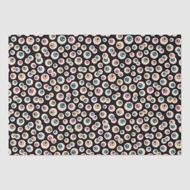 Papier Mousseline Les yeux d'Halloween (Recto)