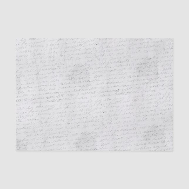 Papier Mousseline Lettre manuscrite Cursive (Recto)