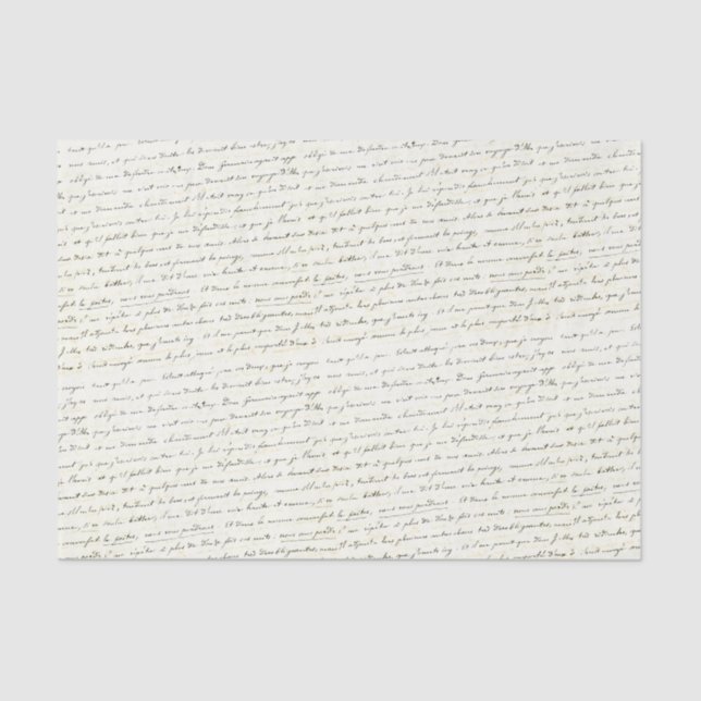 Papier Mousseline Lettre manuscrite Cursive (Recto)