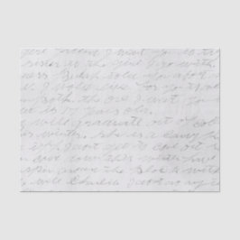 Papier Mousseline Lettre manuscrite Cursive