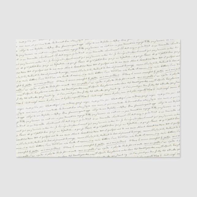 Papier Mousseline Lettre manuscrite Cursive (Recto)