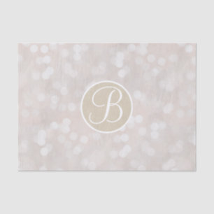 PAPIER MOUSSELINE LETTRE MONOGRAPHIQUE LITTÉRALE BLANCHE ÉCLAIRÉ INI