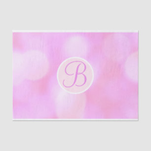 Papier Mousseline LETTRE MONOGRAPHIQUE LITTÉRALE LITTÉRALE rose