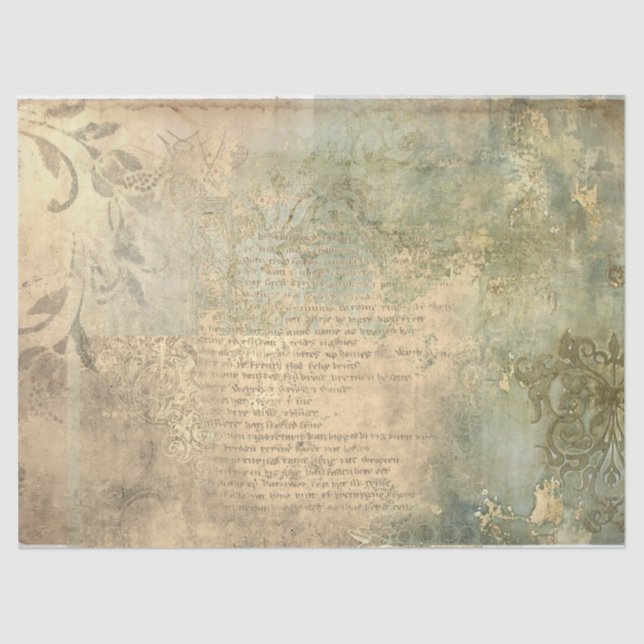 Papier Mousseline LETTRE Textures antiques (Recto)