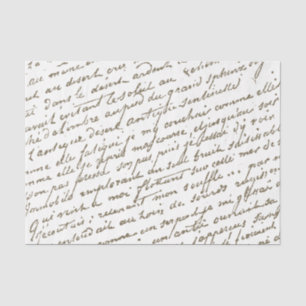 PAPIER MOUSSELINE LETTRE VINTAGE VERRE VERRE DIAGONE