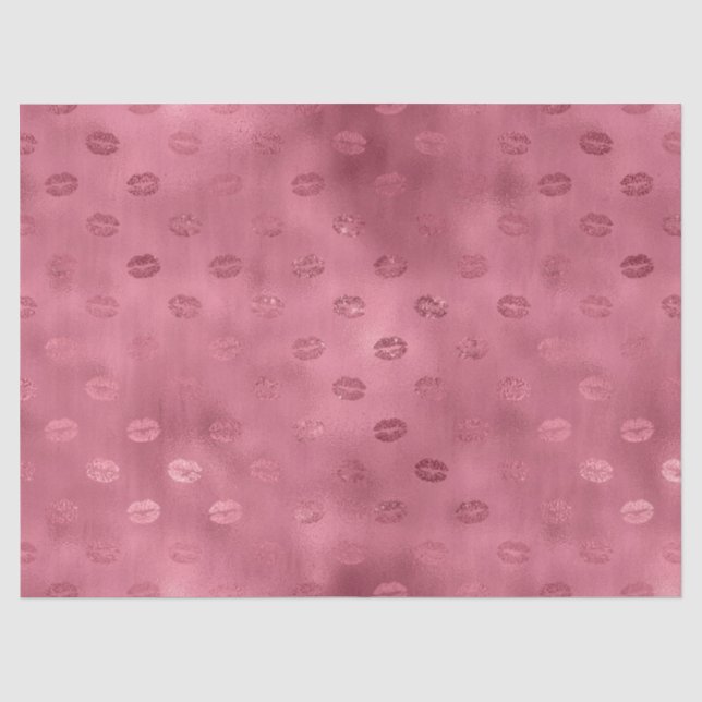 Papier Mousseline Lèvres rouges brillantes (Recto)