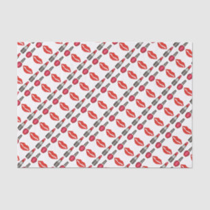 Papier Mousseline Lèvres rouges Clou à lèvres Polonaise Maquillage d
