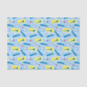 Papier Mousseline L'Express polaire   Retro Train & Ticket Motif