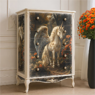 Papier Mousseline Licorne Pegasus Floral Découpage de la Forêt