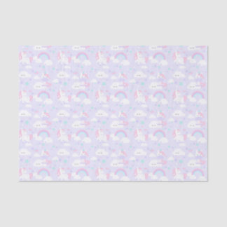 Papier Mousseline Licornes & Arc-en-ciel