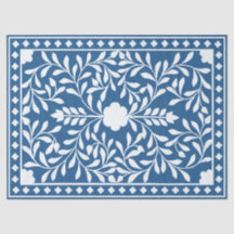 Lighter Blue Traditional Bone Inlay Decoupage