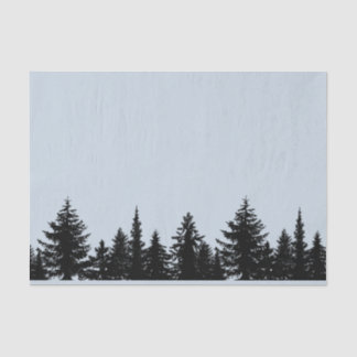 Papier Mousseline Ligne d'arbre rustique silhouette