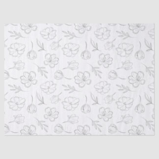 Papier Mousseline Ligne Fleur de Minuit
