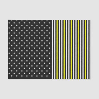 Papier Mousseline Ligne jaune fin et étoiles