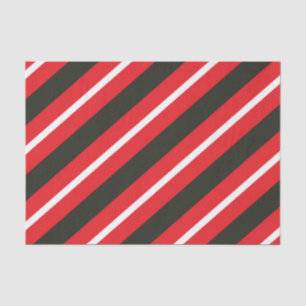 Papier Mousseline Lignes diagonales blanches rouges Grilles géométri