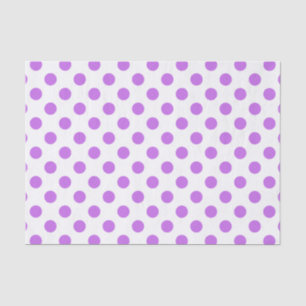 Papier Mousseline Lilac et pois blancs