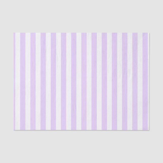 Papier Mousseline Lilac violet et blanc bonbons rayures (Recto)