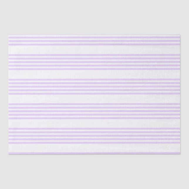 Papier Mousseline Lilac violet et blanc cinq bandes motif (Recto)