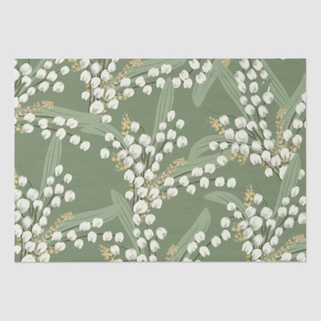 Papier Mousseline Lily de la vallée Floral (Recto)