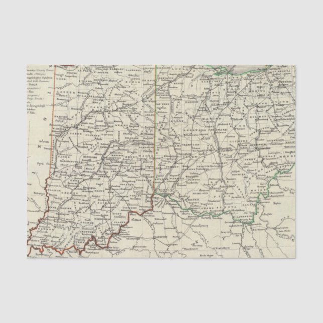 Papier Mousseline L'Indiana et l'Ohio (Recto)