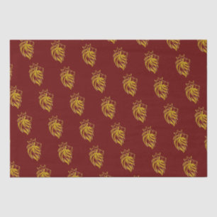 Papier Mousseline Lion Avec Couronne - Style Or 2