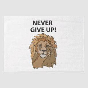 Papier Mousseline Lion n'abandonne jamais le lion