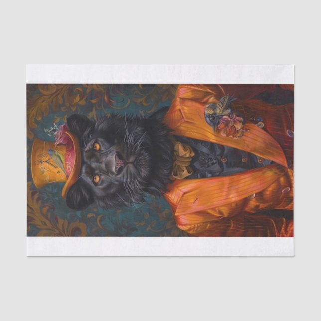 Papier Mousseline Lion noir rare10 (Recto)